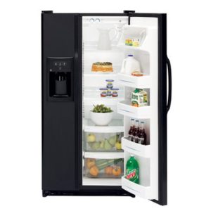 GE 25.0 Cu. Ft. Capacity Side-By-Side Refrigerator with Dispenser|GSS25JFPBB