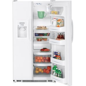 GE 25.0 Cu. Ft. Side-By-Side Refrigerator with Dispenser|BSS25JFRWW