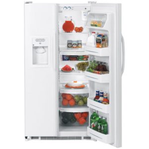 GE 25.0 Cu. Ft. Side-By-Side Refrigerator with Dispenser|GSH25IGRWW