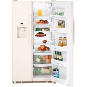 GE 25.0 Cu. Ft. Side-By-Side Refrigerator with Dispenser|GSH25JFTCC