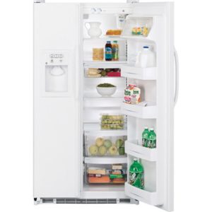 GE 25.0 Cu. Ft. Side-By-Side Refrigerator with Dispenser|GSH25UFRCC