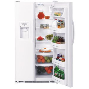 GE 25.0 Cu. Ft. Side-By-Side Refrigerator with Dispenser|GSS25IFPWW