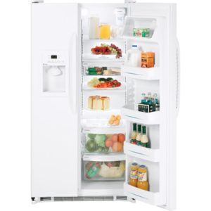 GE 25.0 Cu. Ft. Side-By-Side Refrigerator with Dispenser|SSH25KFTWW