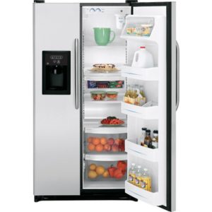 GE 25.0 Cu. Ft. Stainless Side-By-Side Refrigerator with Dispenser|BSS25JSRSS