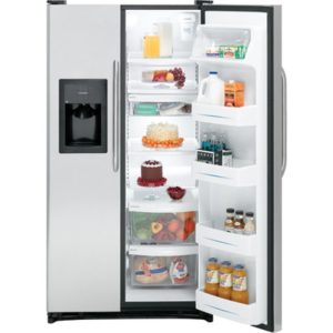 GE 25.0 Cu. Ft. Stainless Side-By-Side Refrigerator with Dispenser|GSH25JSTSS