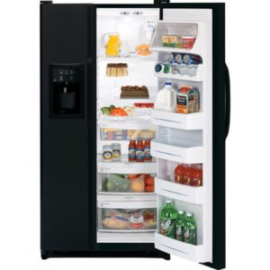 GE 25.4 Cu. Ft. Capacity Side-By-Side Refrigerator with Dispenser|GSS25QGSBB