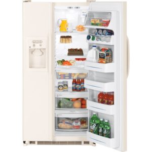 GE 25.4 Cu. Ft. Capacity Side-By-Side Refrigerator with Dispenser|GSS25QGSCC
