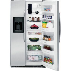 GE 25.4 Cu. Ft. Capacity Side-By-Side Refrigerator with Dispenser|GSS25QSWSS
