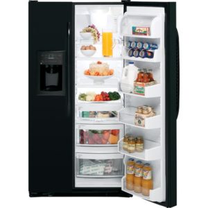 GE 25.4 Cu. Ft. Side-By-Side Refrigerator with Dispenser|GSF25KGWBB