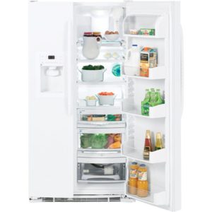 GE 25.4 Cu. Ft. Side-By-Side Refrigerator with Dispenser|GSF25LGWWW