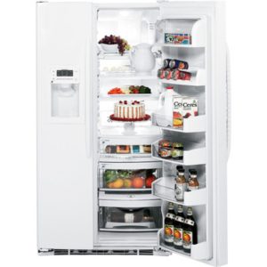 GE 25.4 Cu. Ft. Side-By-Side Refrigerator with Dispenser|GSF25TGWWW