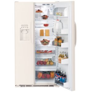 GE 25.4 Cu. Ft. Side-By-Side Refrigerator with Dispenser|GSF25XGRCC