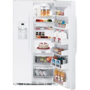 GE 25.4 Cu. Ft. Side-By-Side Refrigerator with Dispenser|GSF25XGWWW