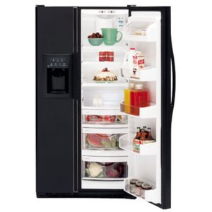 GE 25.4 Cu. Ft. Side-By-Side Refrigerator with Dispenser|GSS25PGMBB