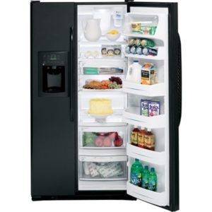 GE 25.4 Cu. Ft. Side-By-Side Refrigerator with Dispenser|GSS25QGTBB