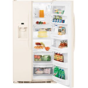 GE 25.4 Cu. Ft. Side-By-Side Refrigerator with Dispenser|GSS25QGTCC