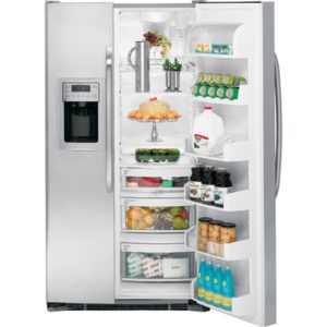 GE 25.4 Cu. Ft. Side-By-Side Refrigerator with Dispenser|GSS25TSWSS