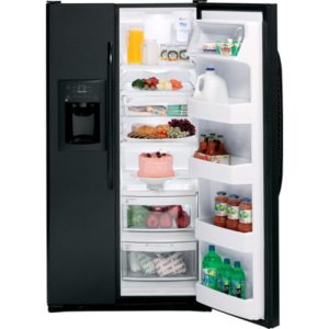 GE 25.4 Cu. Ft. Side-By-Side Refrigerator with Dispenser|GSS25WGTBB