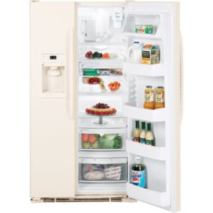 GE 25.4 Cu. Ft. Side-By-Side Refrigerator with Dispenser|GSS25WGTCC