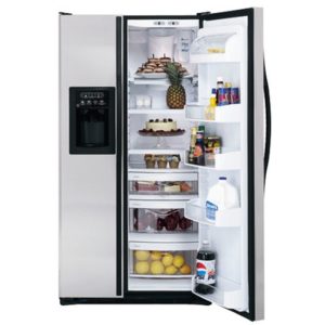 GE 25.4 Cu. Ft. Stainless Side-by-Side Refrigerator|GSS25LSMBS
