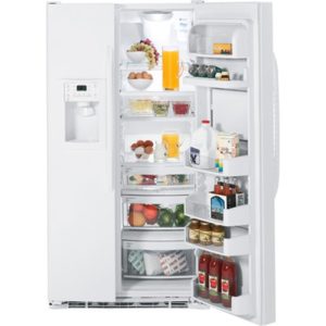 GE 25.9 Cu. Ft. Side-By-Side Refrigerator with Dispenser|GSF26KHWWW