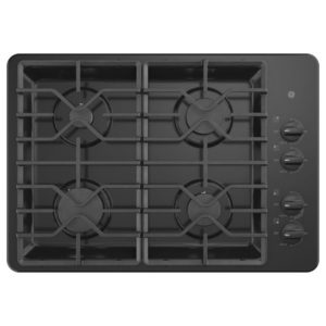GE 30 Built-In Gas Cooktop with Dishwasher-Safe Grates|JGP3030DLBB