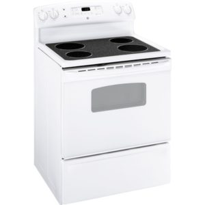 GE 30 Free-Standing CleanDesign Electric Range|JBP62DMWW