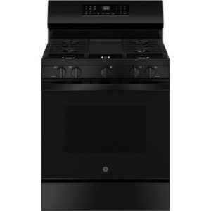 GE 30 Free-Standing Gas Convection Range with No Preheat Air Fry and EasyWash Oven Tray|GGF600AVBB