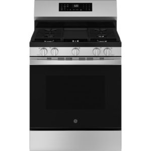 GE 30 Free-Standing Gas Convection Range with No Preheat Air Fry and EasyWash Oven Tray|GGF600AVFS