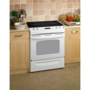 GE 30 Slide-In CleanDesign Electric Range|JSP46DNWW