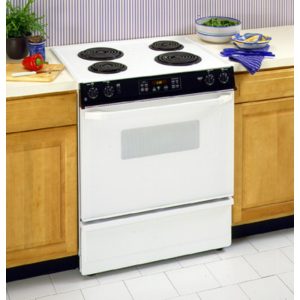 GE 30 Slide-In Electric Range with Self-Cleaning Oven|JSP26BWAD
