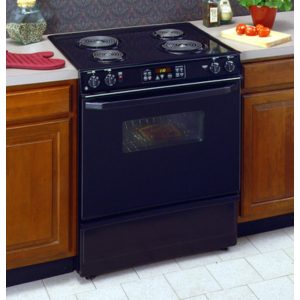 GE 30 Slide-In Electric Range with Self-Cleaning Oven|JSP34BWBB