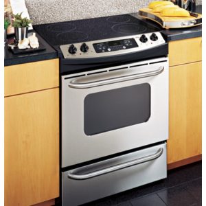 GE 30 Slide-In Electric Range with Self-Cleaning Oven|JSP42SKSS