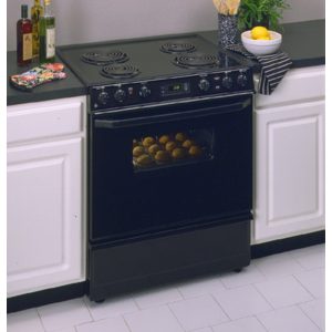GE 30 Slide-In Electric Range with Standard Clean Oven|JSS26BWBB