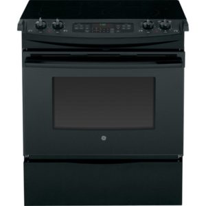 GE 30 Slide-In Front Control Electric Convection Range|JS750DFBB