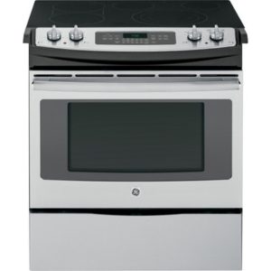 GE 30 Slide-In Front Control Electric Convection Range|JS750SFSS