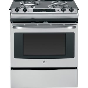 GE 30 Slide-In Front Control Electric Range|JS250RFSS