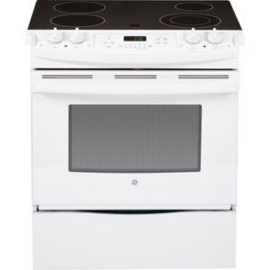 GE 30 Slide-In Front Control Electric Range|JS630DFWW