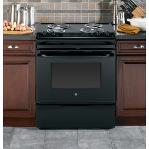 GE 30 Slide-In Front Control Electric Range|JSS28DFBB