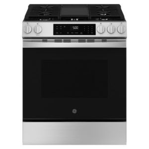GE 30 Slide-In Front-Control Gas Range with Crisp Mode|GGS500PVSS