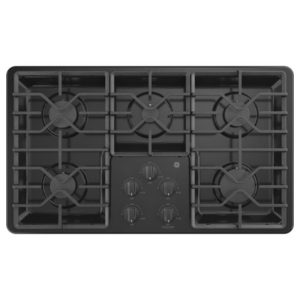 GE 36 Built-In Gas Cooktop with Dishwasher-Safe Grates|JGP3036DLBB