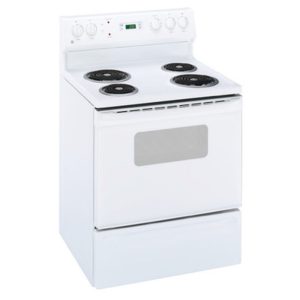 GE 5.0 Cu. Ft. Free-Standing QuickClean Electric Range|JBS27WCWW
