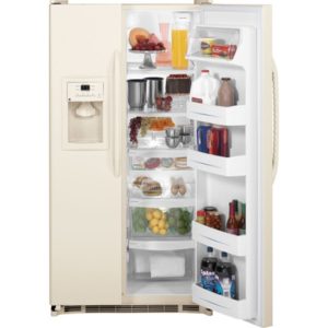 GE ENERGY STAR 21.9 Cu. Ft. Side-By-Side Refrigerator with Dispenser|GSH22JFZCC