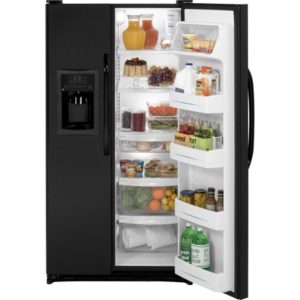 GE ENERGY STAR 21.9 Cu. Ft. Side-By-Side Refrigerator with Dispenser|GSH22JGCBB
