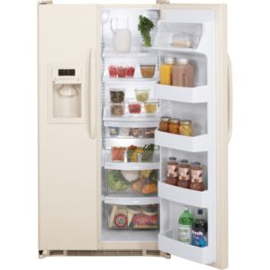 GE ENERGY STAR 21.9 Cu. Ft. Side-By-Side Refrigerator with Dispenser|GSH22JGCCC