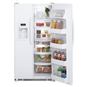 GE ENERGY STAR 21.9 Cu. Ft. Side-By-Side Refrigerator with Dispenser|GSH22JGCWW
