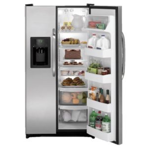 GE ENERGY STAR 21.9 Cu. Ft. Side-By-Side Refrigerator with Dispenser|GSH22JSCSS
