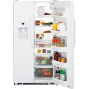 GE ENERGY STAR 22.1 Cu. Ft. Side-By-Side Refrigerator with Dispenser|GSH22JFXWW