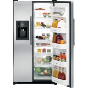 GE ENERGY STAR 22.1 Cu. Ft. Side-By-Side Refrigerator with Dispenser|GSH22JSXSS