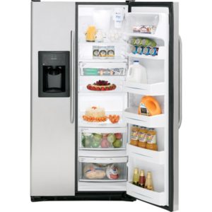 GE ENERGY STAR 23.1 Cu. Ft. Side-By-Side Refrigerator with Dispenser|GSS23QSTSS